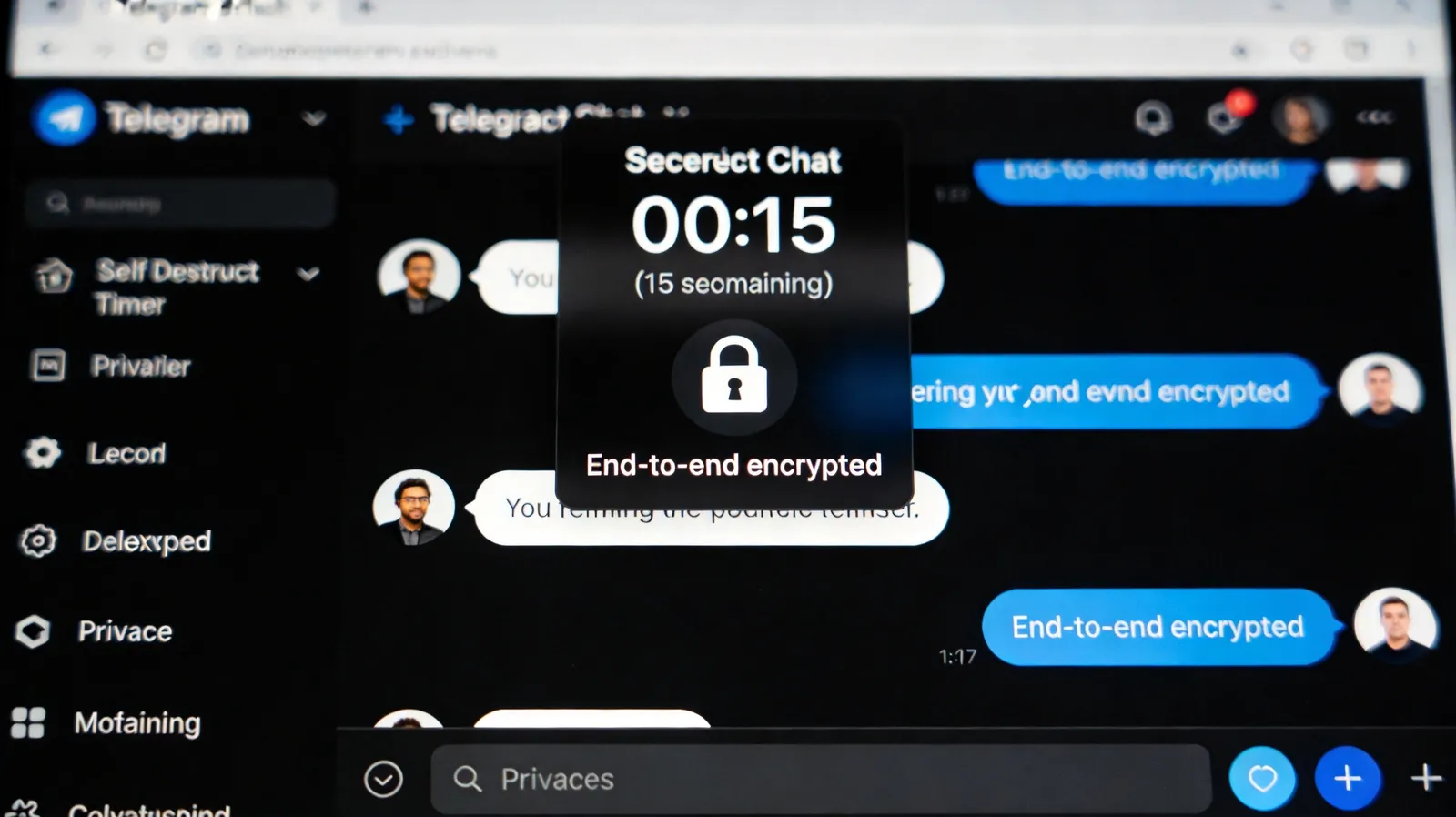 Telegram秘密聊天阅后即焚设置